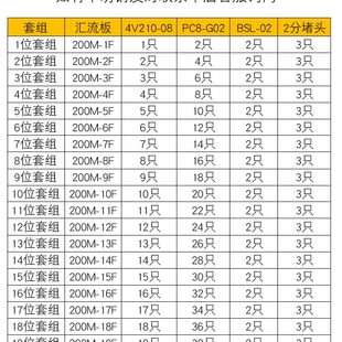 24V二位五通电磁阀组4电磁阀流V21板岛汇 0阀气缸0控制器8阀底座