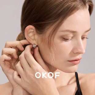 OKOF野蛮生长小藤蔓S925纯银耳钉高级感银耳饰2025新款 饰品 爆款
