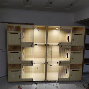 实木猫笼子超大自由空间猫寄养柜宠物店猫柜猫舍家用猫咪别墅屋舍