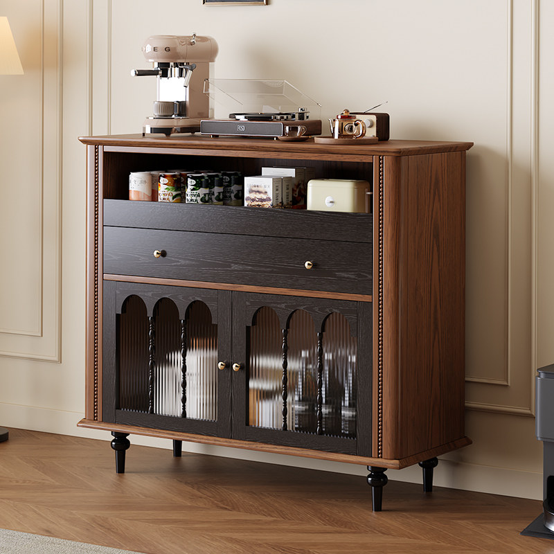 实木中古覆古风餐柜靠墙一体家用厨房客厅酒柜置物咖啡整体橱柜玄,住宅家具,餐边柜,淘宝优惠券,粉丝福利购,淘宝优惠卷