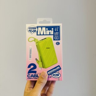 remax睿量充电宝fc 快充20w带线typec数显户外移动电源便捷 08新款