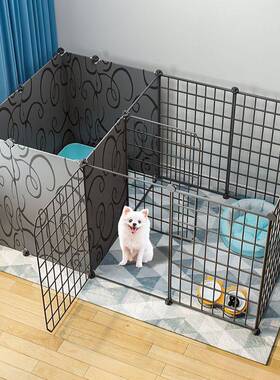 宠物围栏狗笼子围栏式狗狗栅栏室内隔离门小型犬狗窝带厕所区护栏