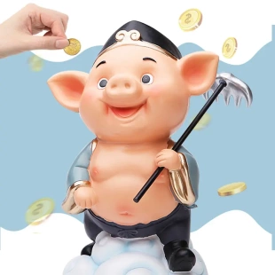 创意树脂存钱罐家用情侣硬币零钱储蓄罐可爱卡通少儿礼品生日礼物