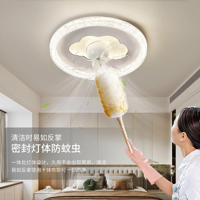 客厅风扇灯2025新款q现代简约大气吸顶灯带电风扇一体护眼主卧室图片