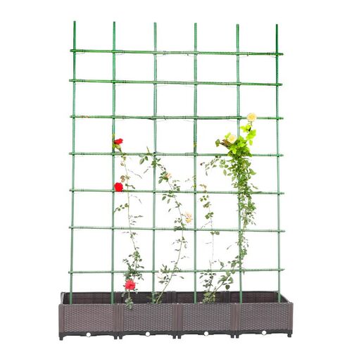 爬藤架花架铁线莲月季葡萄架绿萝蔷薇网格植物阳台V菜园户外攀爬