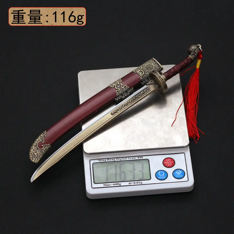 锦衣卫绣春刀古代汉合金武器模型带鞘摆件宝记合金古代玩具武器