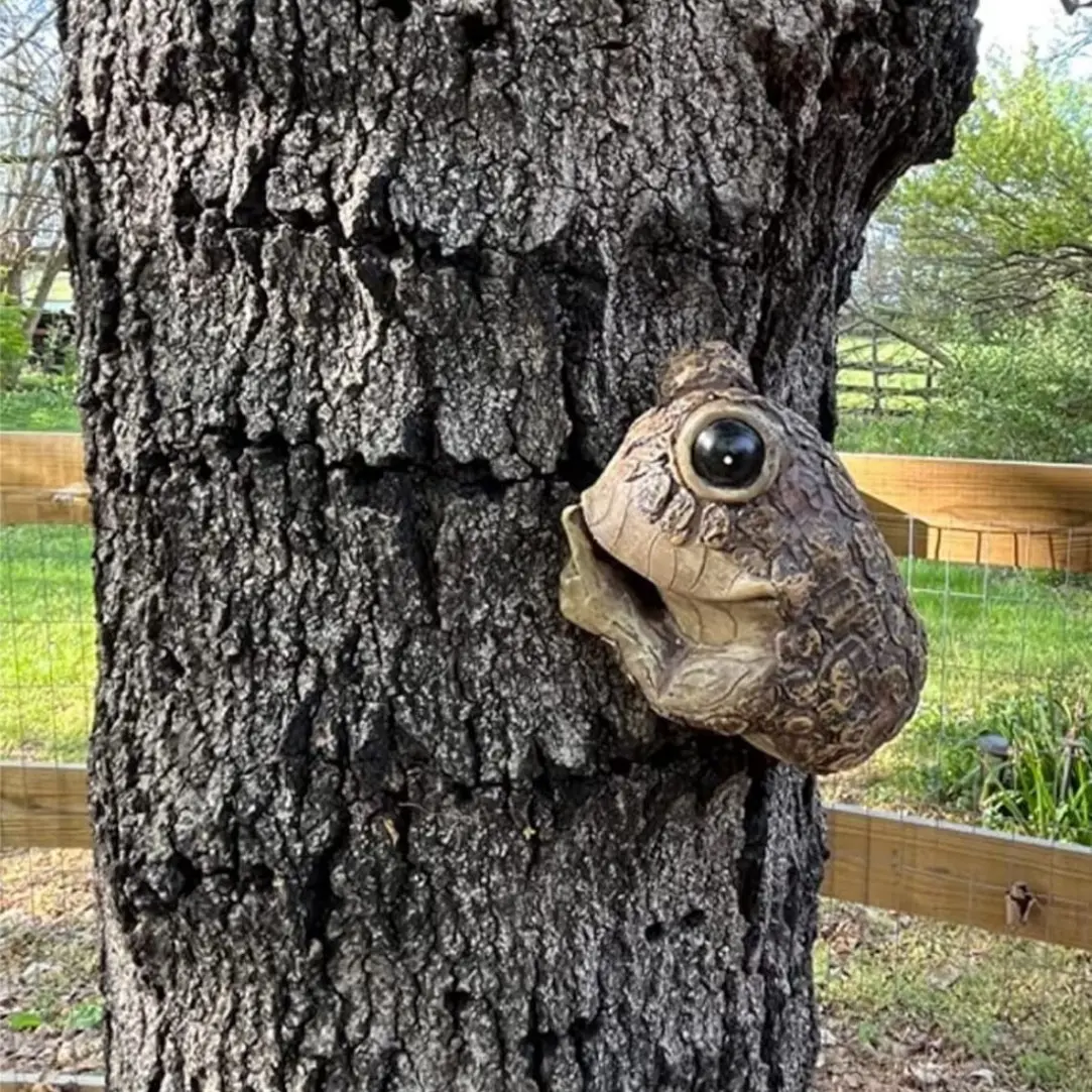 新品窥蛙爬树挂饰树脂工艺品装饰摆件花园艺庭院装饰