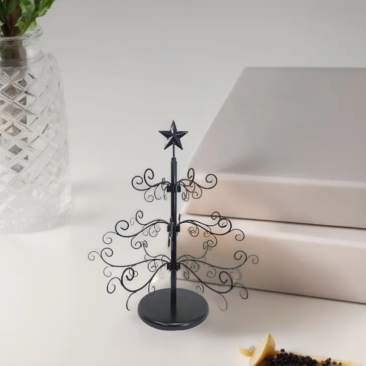 爆款 铁艺圣诞树 室内外通用园艺复古挂件挂饰展示树铁架底座