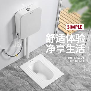 冲水箱整套装 蹲便器家用蹲坑式 便池大便器蹲厕陶瓷便盆