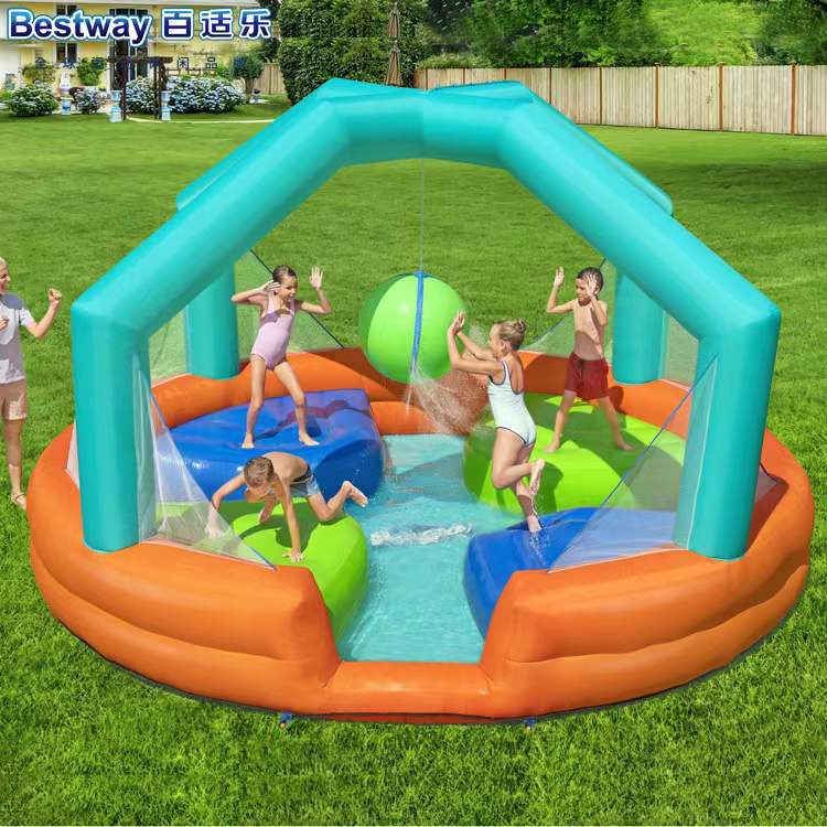 Bestway53383 大型室外滑梯戏水游乐场 儿童漂流水上乐园喷水池