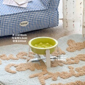 宠物陶瓷慢食碗减缓进食防噎高脚分体狗碗平口护颈中小型狗碗柯基