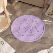 宠物派对单碗餐垫防滑垫宠物碗垫猫碗垫狗碗垫17.5cm水碗垫可爱