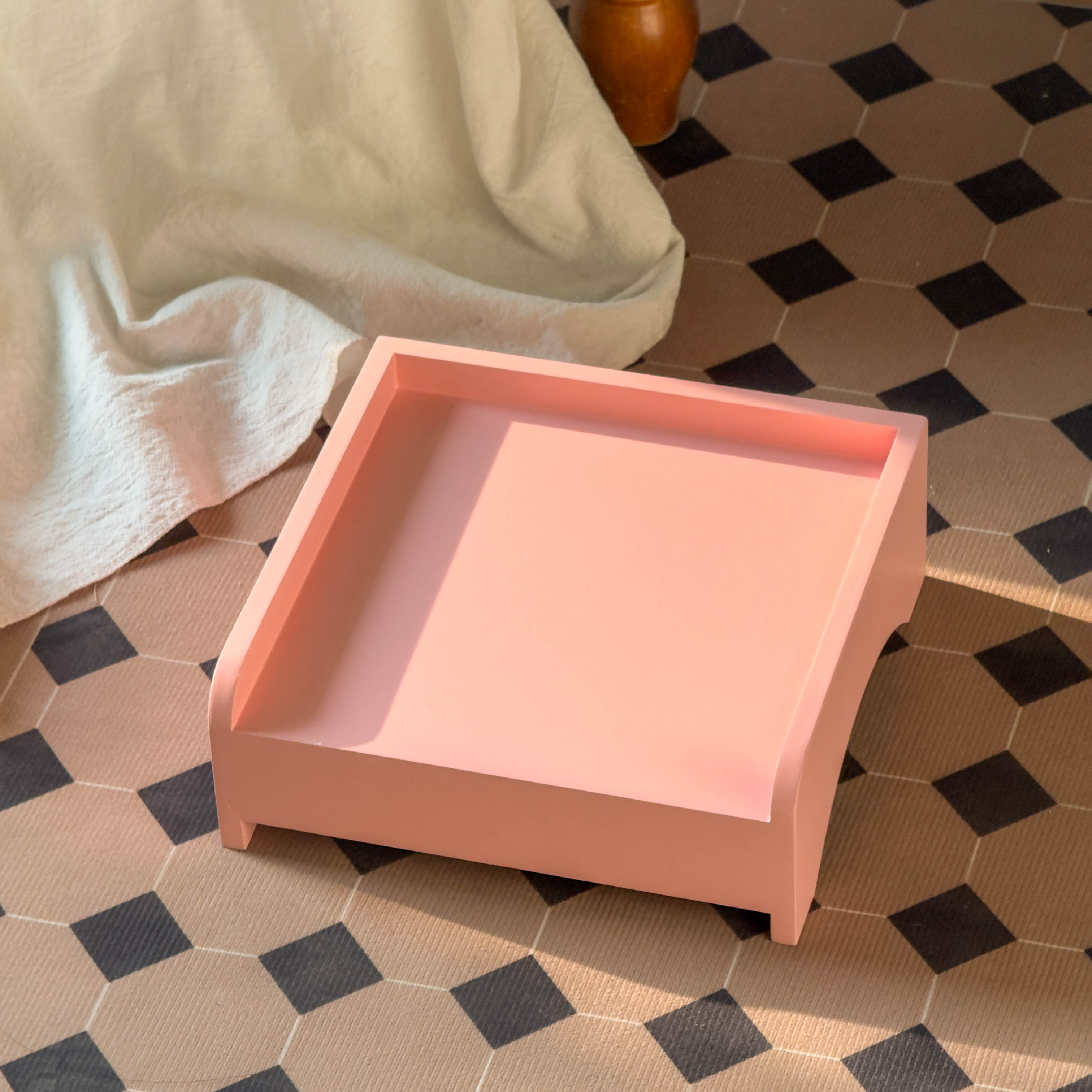 纯色木架宠物碗托盘装饰托架碗架增高架狗碗架猫碗架慢食碗架