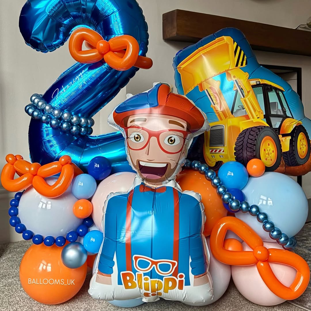 跨境新品教师节儿童卡通blippi异形铝膜飘空气球装饰布置生日派对