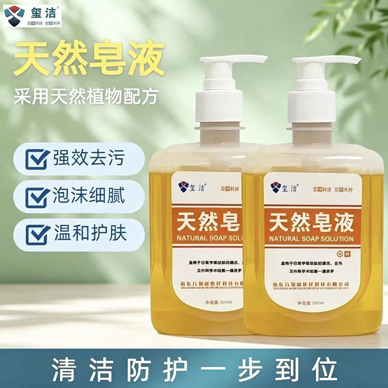 医用玺洁天然皂液洗手液抗菌家用肥皂液内衣裤除菌抑菌去污500ml