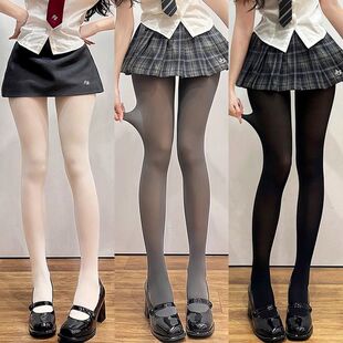80D黑丝女jk面膜袜灰色天鹅绒连裤 lolita白色打底袜 丝袜女春秋季