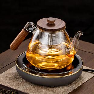 创典蒸煮两用煮茶壶加厚耐高温玻璃侧把壶大容量家用蒸茶器电陶炉