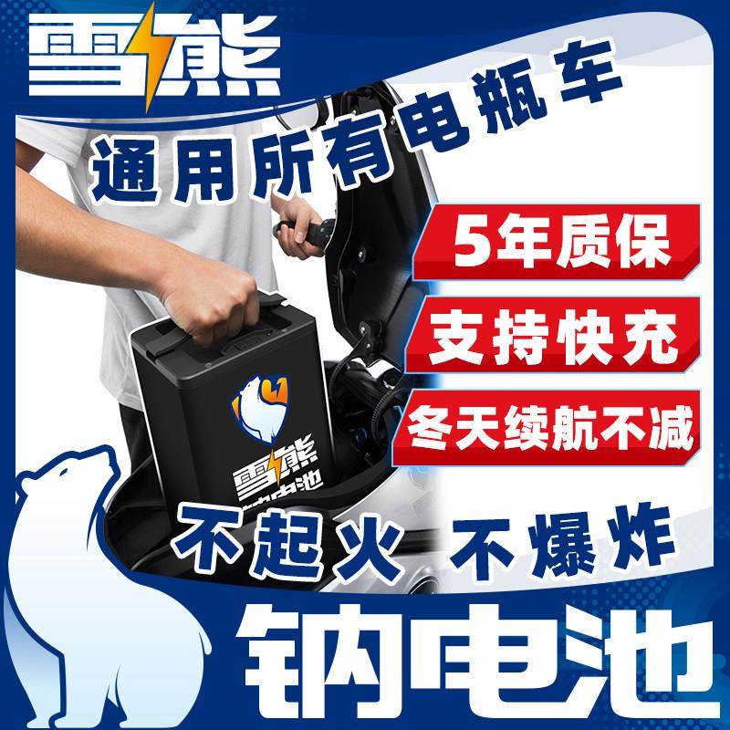 雪雄钠离子电池平替锂电池快递车外卖车跑腿车雪地车接闪送孩子车