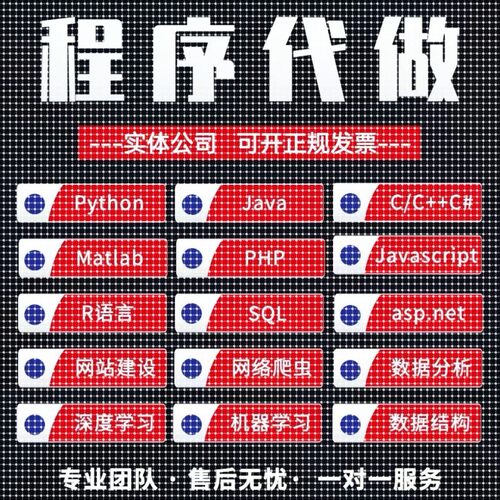 Java程序代编代做C语言c++代码python爬虫c#.net设计前端软件开发