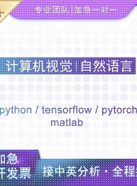 Python深度学习opencv图像处理算法知识图谱代做pytorch神经网络