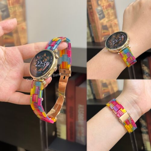 【优质低敏树脂】适用OPPOWatchX2Mini孙颖莎同款手表高质感树脂三株表带华为GT5女款GT4华为Fit3智能GT3夏天