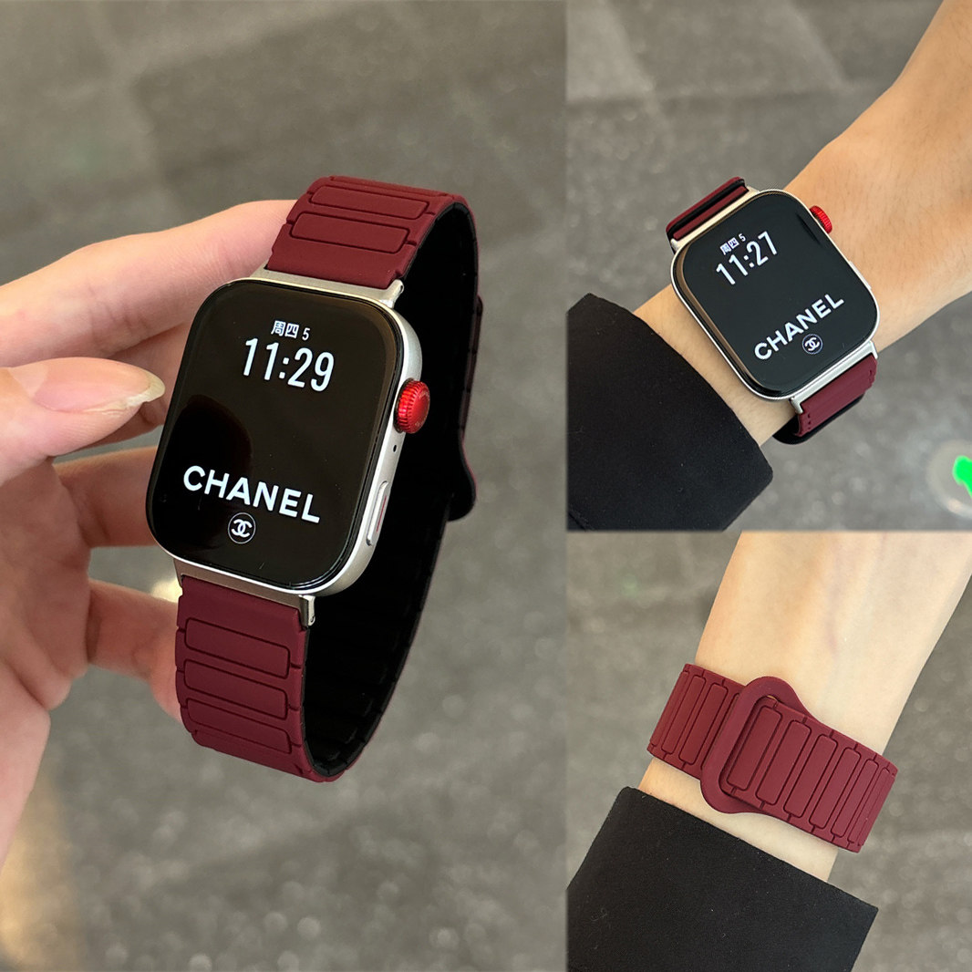 适用华为Fit5手表FIT4张婧仪同款液态硅胶磁吸表带fit3小米9Pro手环8pro舒适腕带红米watch6高级感Watch5夏天