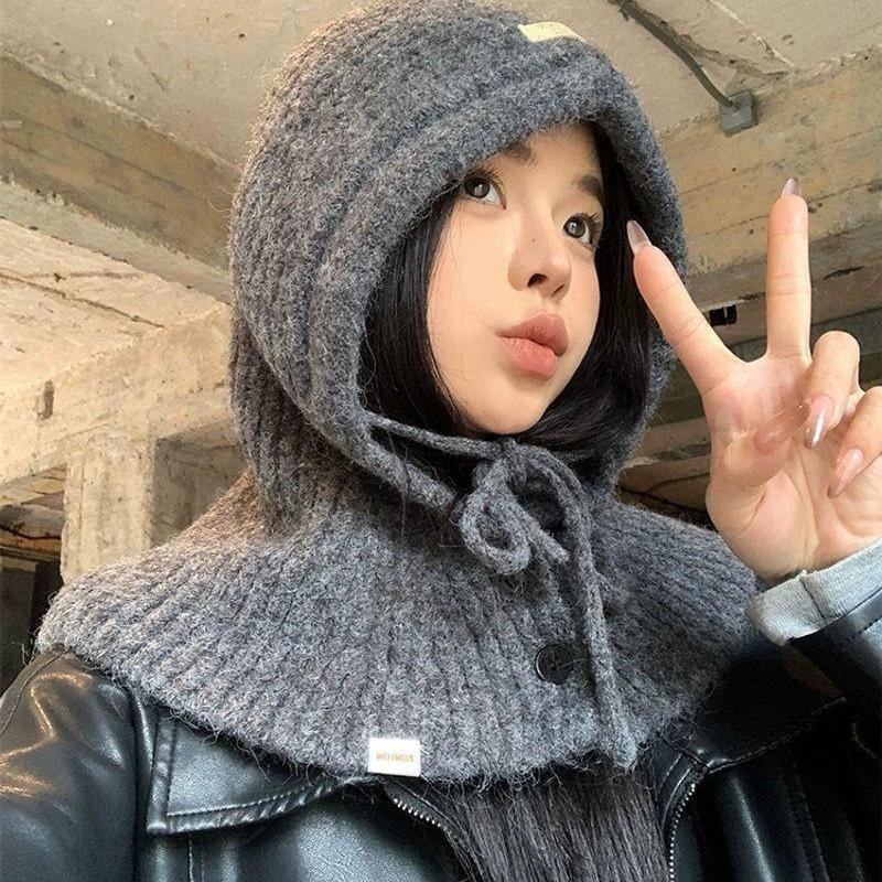 大头围巴拉克拉法帽女秋冬保暖骑