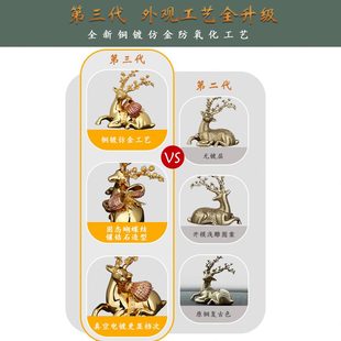 车载好物一台创意鹿中控感2024汽车挂饰 高级车内饰品摆件平安新款