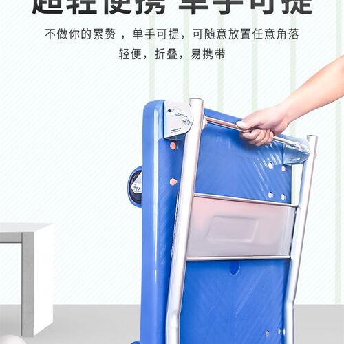 加厚折叠方管手推车家用静音平板车便携手拉车搬运车拉货车小推车