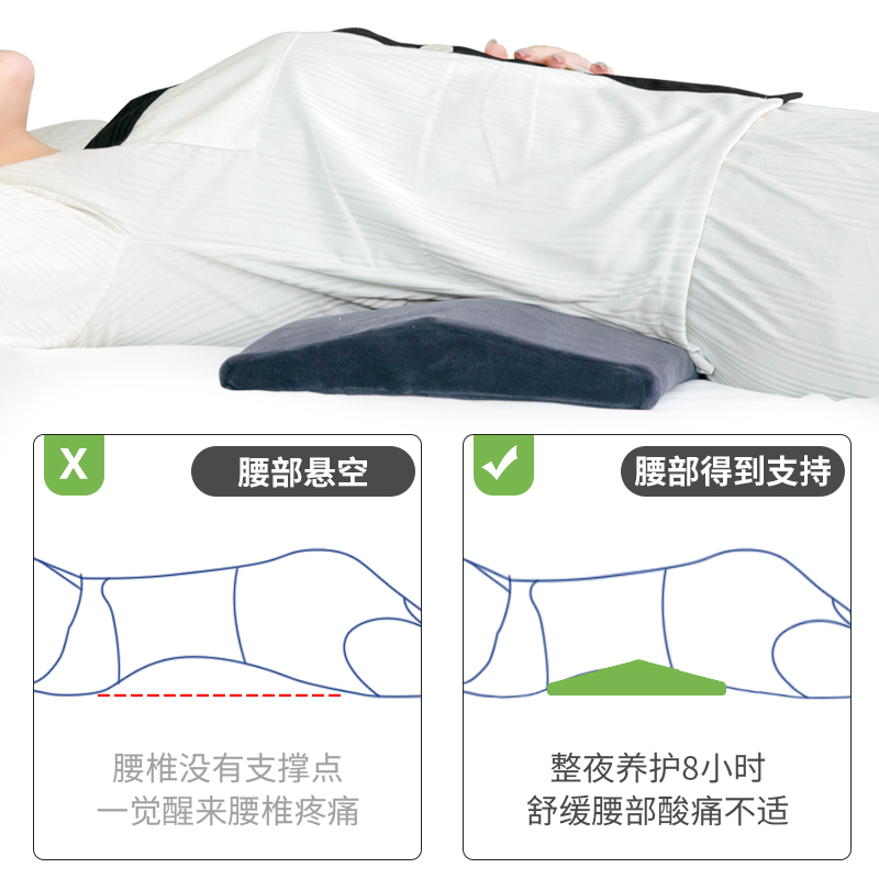 泰国乳胶腰垫孕妇护腰枕平躺睡觉腰间盘突出专用床腰枕护腰靠垫薄