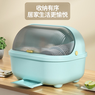 沥水碗架 碗筷餐具收纳盒家用特大号带盖防尘碗碟沥水架厨房台面式