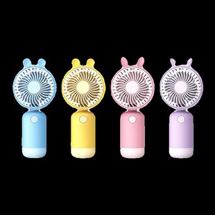 可爱萌宠手持卡通小风扇随身便携式 静音充电小型学生宿舍usb桌面