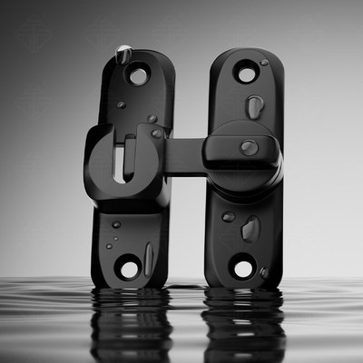 移门锁免打孔卡扣明装插销门闩加厚木门锁扣平开门阳台门防盗搭扣