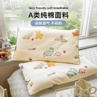 A类全棉60支长绒棉儿童学生枕套枕芯套婴幼儿园枕头套30X50cm