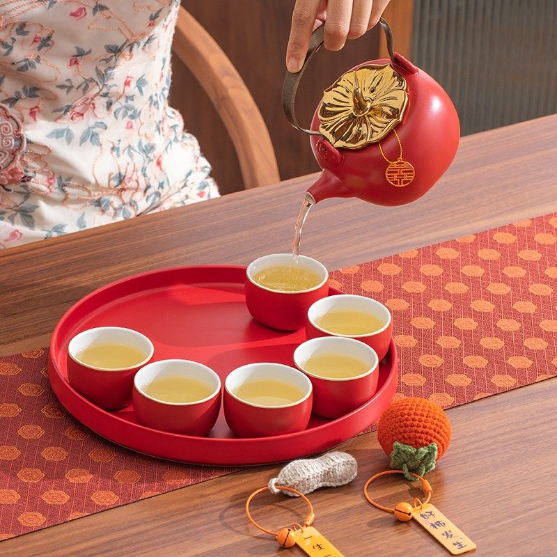 结婚敬茶杯泡茶壶红色茶具套装结婚礼物送新人闺蜜高档创意伴手礼,节庆用品/礼品,喜碗/敬茶杯,淘宝优惠券,粉丝福利购,淘宝优惠卷