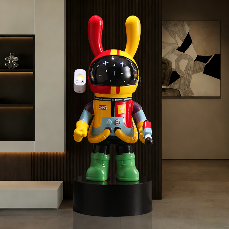 宇航员太空兔网红落地摆件