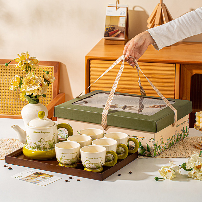 高档乔迁新居陶瓷家用客厅水具套装茶具新婚礼物茶壶茶杯新婚礼物,餐饮具,水具套装,淘宝优惠券,粉丝福利购,淘宝优惠卷