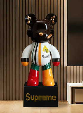 网红熊手绘存钱罐摆件