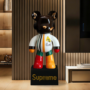 2026新款暴力网红熊摆件家居客厅电视柜酒柜创意熊手绘工艺存钱罐