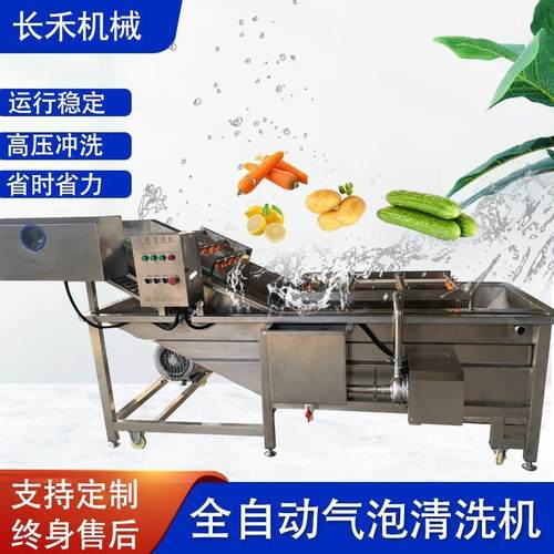 全自动气泡清洗机水产品八爪鱼碧根果清洗预制菜净菜商用