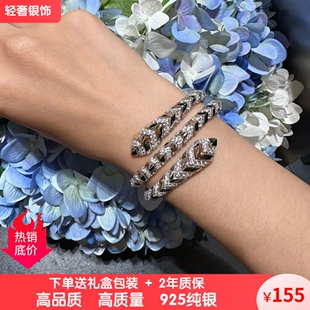 新款KAA蛇形手镯叠戴蛇戒指时尚灵动环绕式蛇手镯送女友礼物