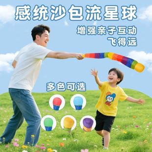 流星球幼儿园儿童投掷丢沙包彩带软体风阻球感统训练器材户外抛接
