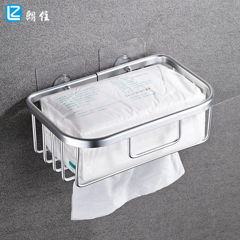 免打孔卫生间厕所纸巾盒吸壁式卫生纸盒卷纸筒架厕纸盒抽纸盒浴室