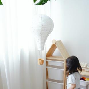 北欧ins儿童房手工布艺热气球挂饰家居装饰气球灯罩吊饰氛围