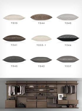 月亮现代简单无障碍豪华样板房衣帽间枕头装饰品软装饰全屋定制装