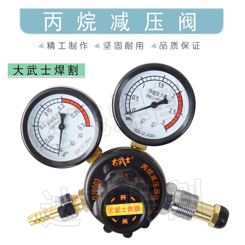 日出大武士品牌丙烷减压阀压力表气表减压器流量计调节阀D20003