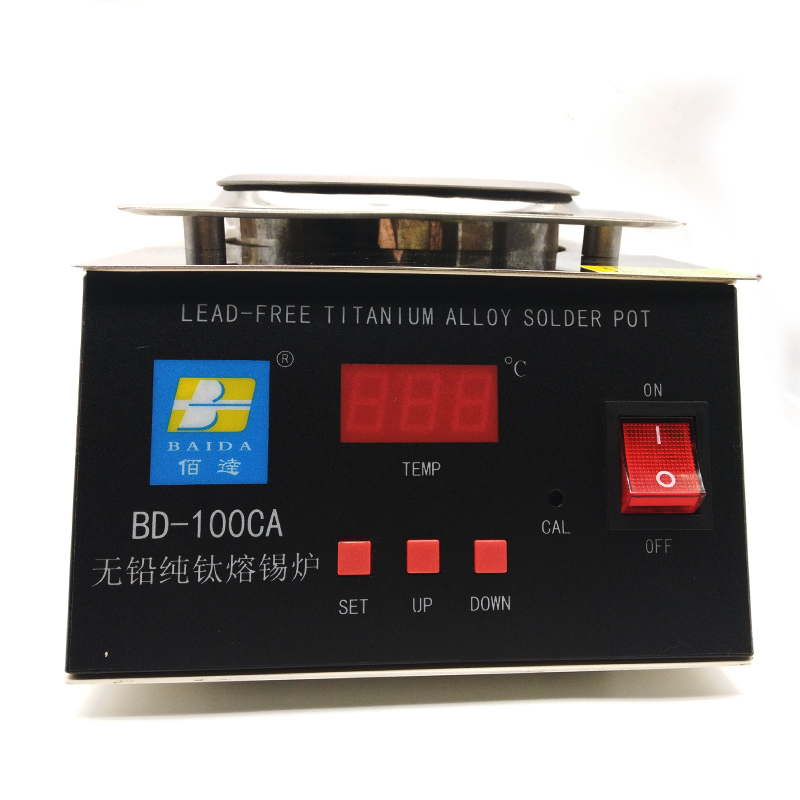 佰达BD-100CA锡炉焊锡炉小型浸焊机可调温锡锅恒温无铅钛台式熔炉