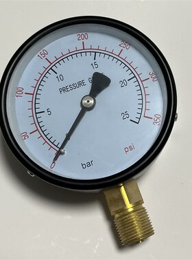 压力表 PRESSURE GAUGE Y-100  0-25BAR 0-350PSI 100mm M20*1.5