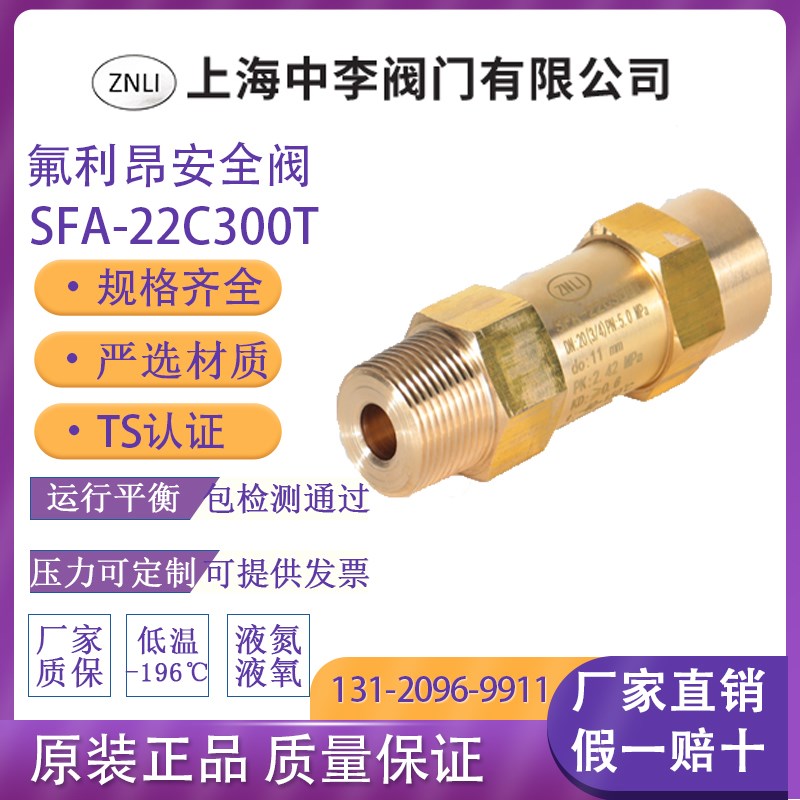 中央空调安全阀SFA-22C300T14 SDA-22C上海中李300T蒸发器冷媒阀