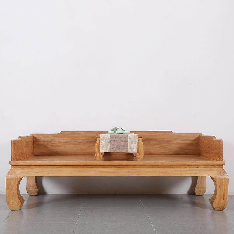 老榆木新中式罗汉床免漆烫蜡禅意香蕉腿美人榻单人双人沙发,住宅家具,罗汉床,淘宝优惠券,粉丝福利购,淘宝优惠卷